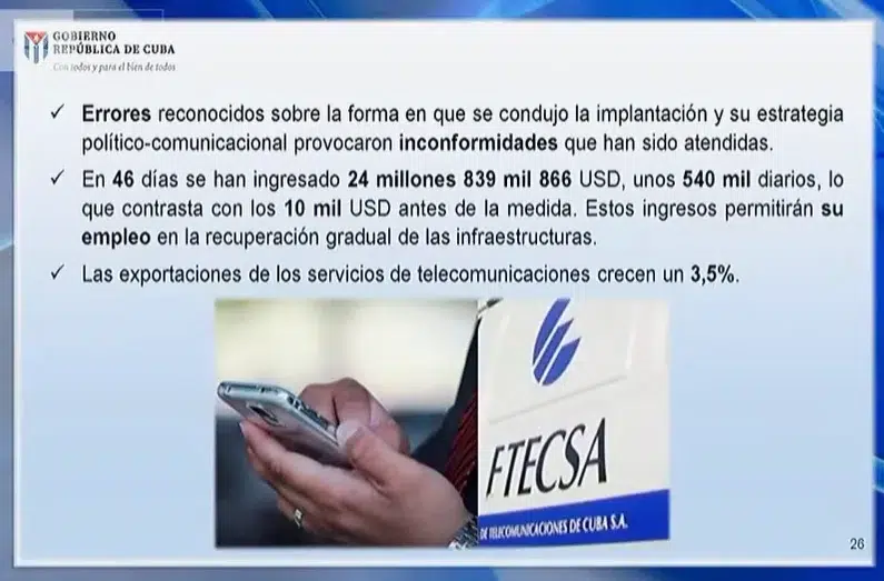 Diapositiva presentada por Marrero Cruz durante su intervención ante el Parlamento (Captura de pantalla)