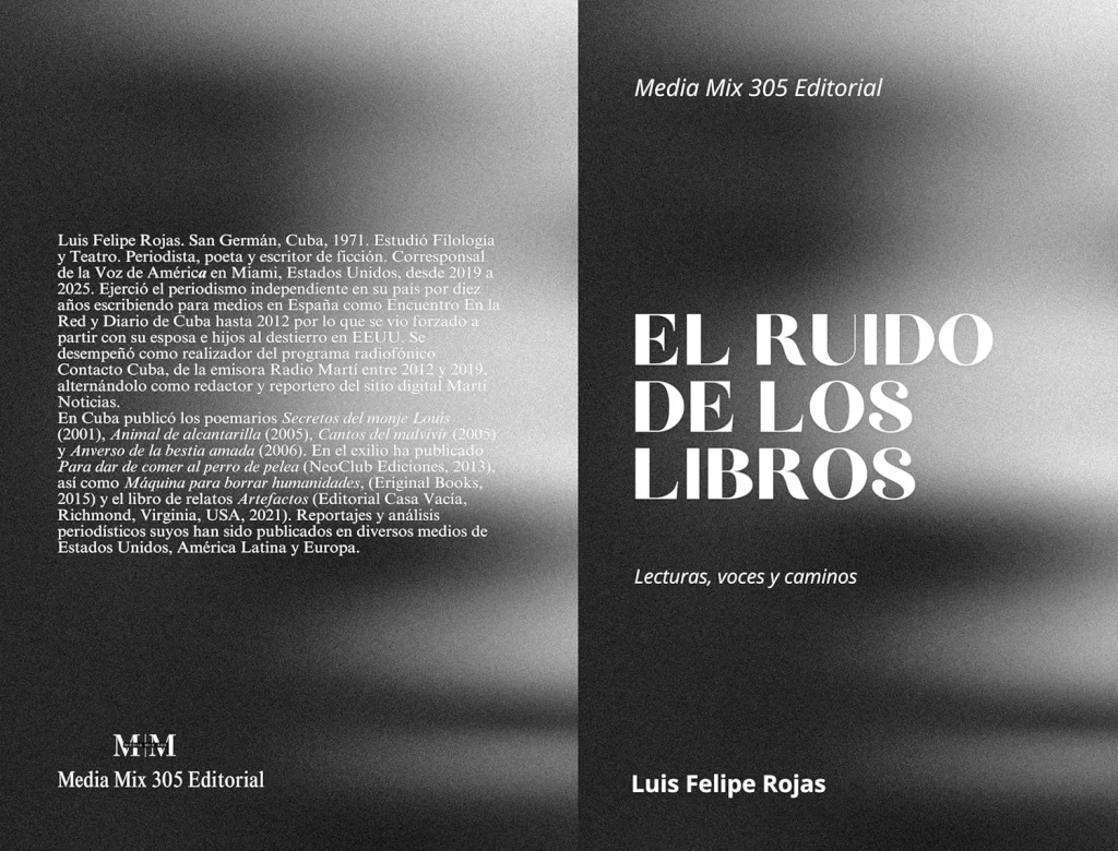 Portada y contraportada de ‘El ruido de los libros: Lecturas, voces, caminos…’ (Imagen: Amazon Books)