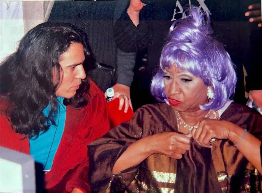 Ernesto Fundora y Celia Cruz, en 1997 (Foto: Cortesía de E.F.H.)