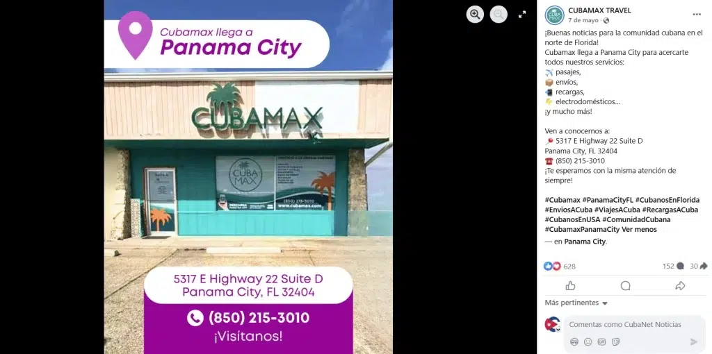 Esta publicación de Cubamax en Facebook fue consultada este martes por CubaNet. Ya no está disponible. (Captura de pantalla)