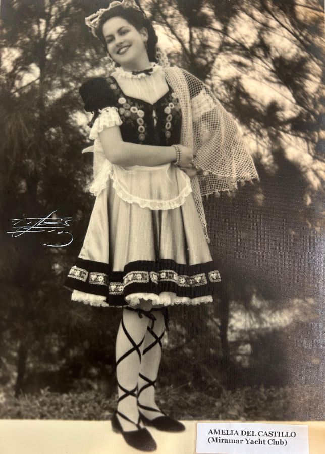 Amelia del Castillo en una fiesta en el Miramar Yacht Club de La Habana, en 1940 (Foto: Cortesía)