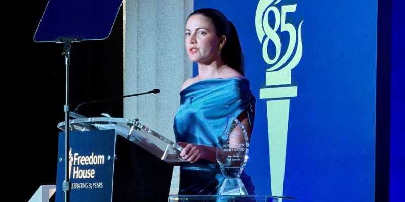 Rosa María Payá recibe el Premio Alfred Moses Liberty en Washington y asegura que Cuba «está en el umbral del cambio»