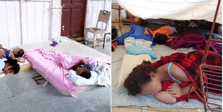 La infancia cubana rinde tributo al colapso energético: durmiendo en portales para sobrevivir al calor