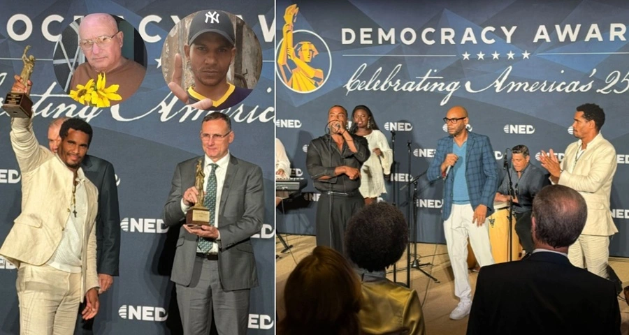 Otero Alcántara, Maykel Osorbo y Félix Navarro reciben el Premio a la Democracia 2026 mientras la dictadura mantiene presos a dos de ellos