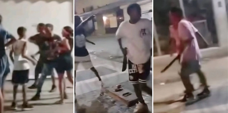 Siete jóvenes detenidos tras violento enfrentamiento con machetes en el boulevard de San Rafael, La Habana