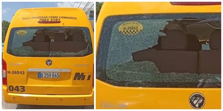 Motorista destroza uno de los nuevos microbuses estatales en La Habana tras disputa de tránsito