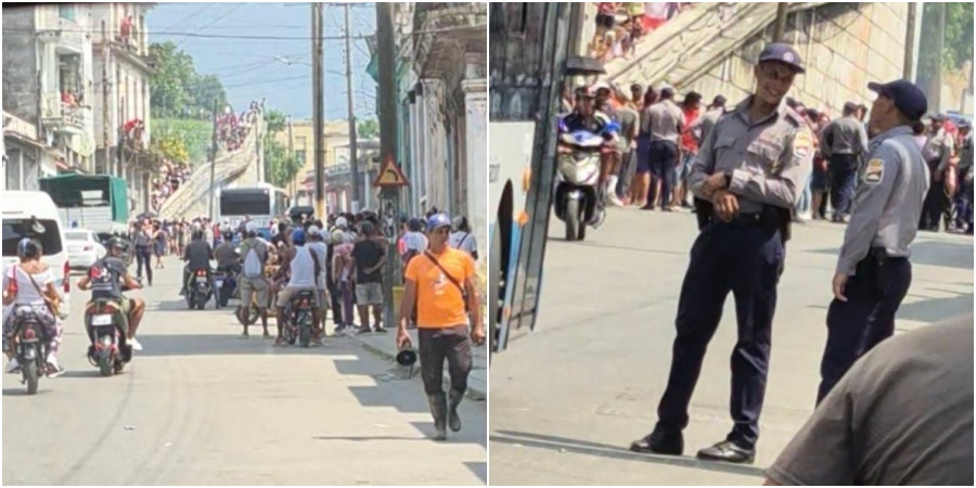 Cuatro mujeres bloquean vía en Luyanó por apagones extremos y son rodeadas por la policía en La Habana