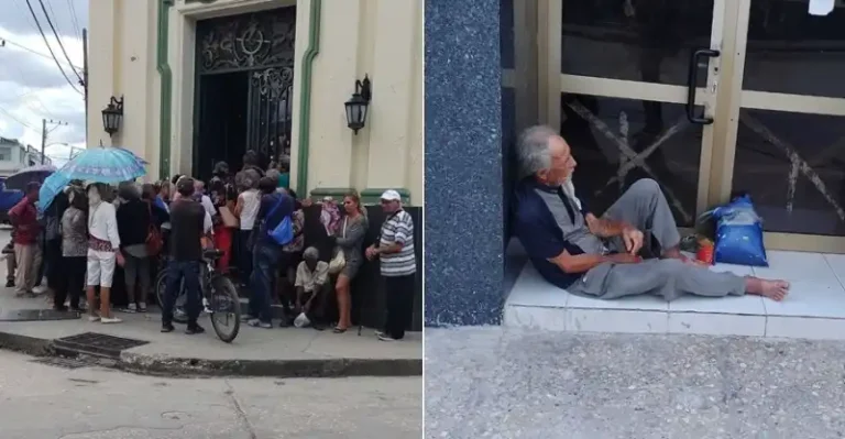 El colapso financiero obliga a los jubilados cubanos a dormir en la calle para cobrar sus pensiones